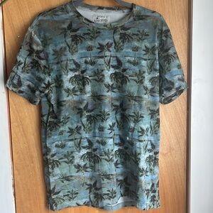 Lucky brand Palm tree T-Shirt, blue green tshirt